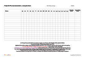 Assessment<br/>Analysis Sheet<br/>Phase 5a