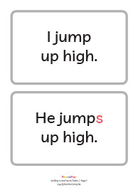 Adding -s and -es to verbs