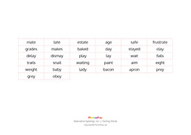 Sorting Words /ai/