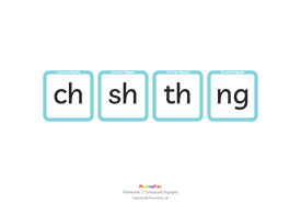 Flashcards, Consonant digraphs