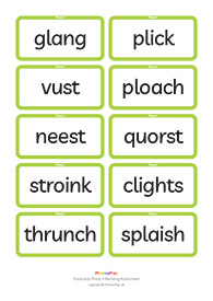 Phase 4 Assessment Blending Flashcards