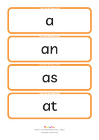 Decodable HFW cards