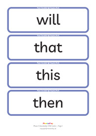 Decodable HFW cards