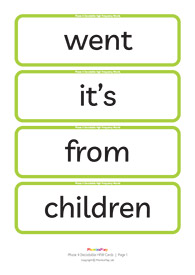 Decodable HFW cards