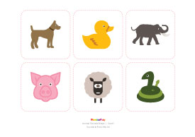 Animal sound bingo cards